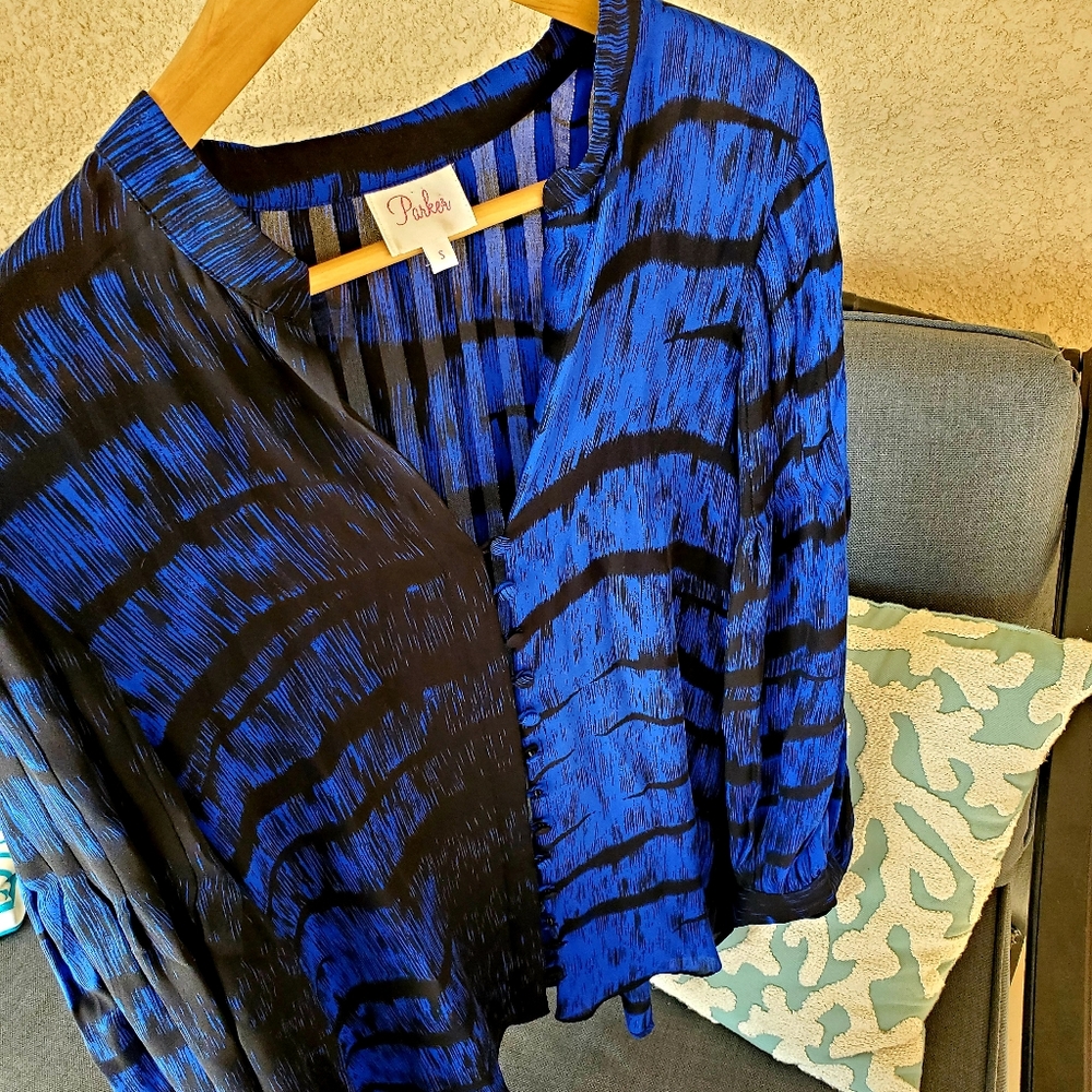 Parker long sleeve silk blouse